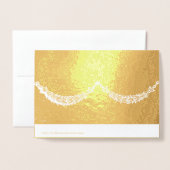 Carte Dorée Élégant 50e anniversaire Star Design (Derrière avec enveloppe)