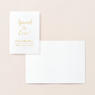 Carte Dorée Élégant Amour Partagé Personnalisé