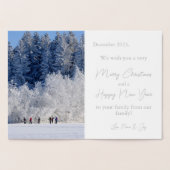 Carte Dorée Elégant Arbre de Noël Argent Photo Real (Intérieur)