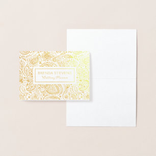 Carte Dorée Elégant cachemire floral vintage