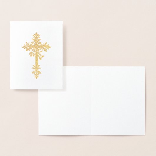 Carte Dorée Elégant catholique Croix chrétienne de l'or religi (Affichage)