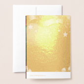 Carte Dorée Elegant Christmas Frame Background with Gold Stars (Derrière avec enveloppe)