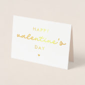 Carte Dorée Élégant et simple Joyeuse Saint-Valentin (Devant)
