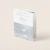 Carte Dorée Elégant Foil Golf Hobby 50e Sports Anniversaire (Devant)
