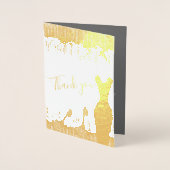 Carte Dorée Elégant Glam Gold 50 Fab Anniversaire Photo Real (Devant)