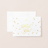 Carte Dorée Elegant Gold Foil Merci Notes (Devant avec enveloppe)