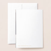 Carte Dorée Elégant Mariage photo floral Merci réel (Derrière avec enveloppe)