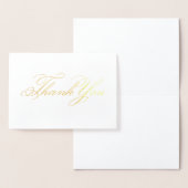 Carte Dorée Élégant Merci classique de calligraphie (Affichage)