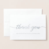 Carte Dorée Elégant Merci de mariage de New Mr et Mrs. (Devant avec enveloppe)