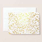 Carte Dorée Elégant Merci de mariage Gold Foil Confetti (Derrière avec enveloppe)