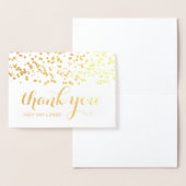 Carte Dorée Elégant Merci de mariage Gold Foil Confetti (Affichage)
