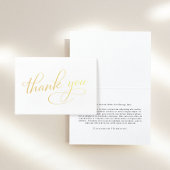 Carte Dorée Élégant Merci de toutes les occasions