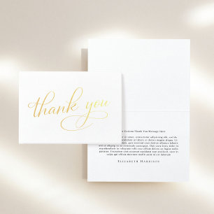 Carte Dorée Élégant Merci de toutes les occasions