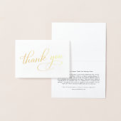 Carte Dorée Élégant Merci d'entreprise (Affichage)