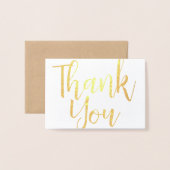 Carte Dorée Élégant Merci d'or traditionnel moderne simple (Devant avec enveloppe)