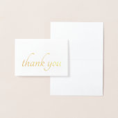 Carte Dorée Élégant Merci or de police calligraphique (Affichage)