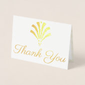 Carte Dorée Elégant Merci photo Art Déco (Devant)