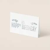 Carte Dorée Elégant or Joyeux ballons d'anniversaire (Devant)