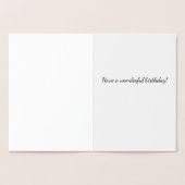 Carte Dorée Elégant Or Joyeux Poème d'anniversaire de collègue (Intérieur)