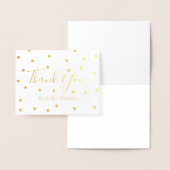 Carte Dorée Élégant Pois or Mariage Merci (Affichage)