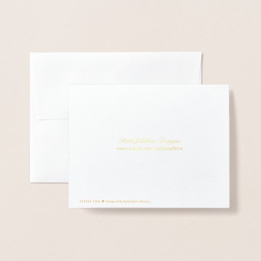 Carte Dorée Élégant Rose Or (Derrière avec enveloppe)