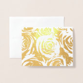 Carte Dorée Élégant Rose Or (Devant avec enveloppe)