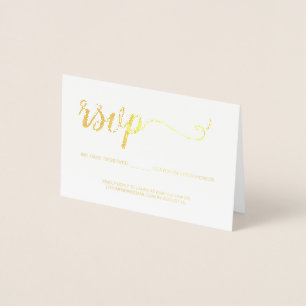 Carte Dorée Élégant RSVP sans mailing Réservé siège événement