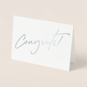 Carte Dorée Élégant script de félicitations Foil Card