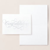 Carte Dorée Élégant script Félicitations (Affichage)