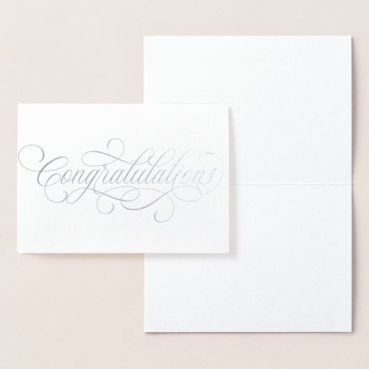 Carte Dorée Élégant script Félicitations (Affichage)