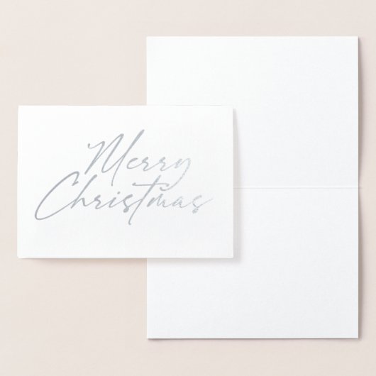 Carte Dorée Élégant script Joyeux Noël (Affichage)