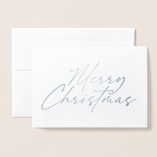 Carte Dorée Élégant script Joyeux Noël (Devant avec enveloppe)