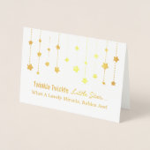 Carte Dorée Elégant Twinkle Twinkle Little Star Gold Foil (Devant)