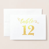 Carte Dorée Élégant Véritable Mariage d'huile d'or Numéros Gra (Derrière avec enveloppe)