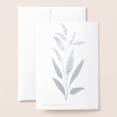 Carte Dorée Elégante aquarelle Bleu clair Photo Graduation (Derrière avec enveloppe)