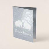 Carte Dorée Eléphants d'argent avec proposition de mariage de (Devant)