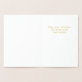 Carte Dorée Elf Noël Vacances Plaisantes Amusement Sourire Bon (Intérieur)