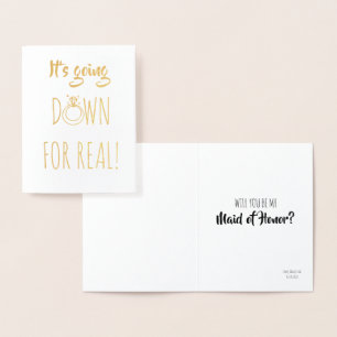 Carte Dorée ELLE EST EN BAISSE - Proposition Drôle De Maître D