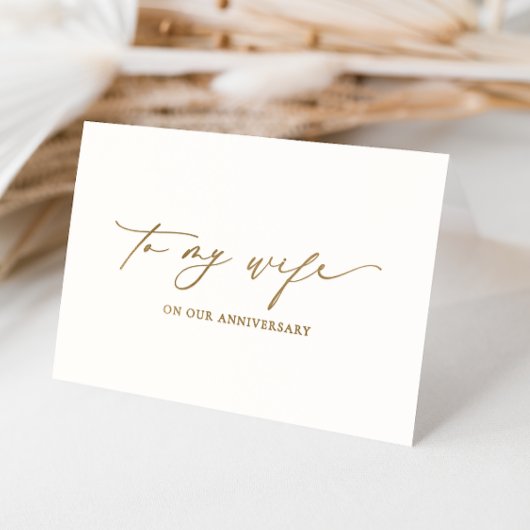 Carte Dorée Ellesmere À Ma Femme Pour Notre Anniversaire