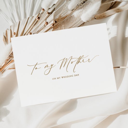 Carte Dorée Ellesmere À Ma Mère Fête De Mariage