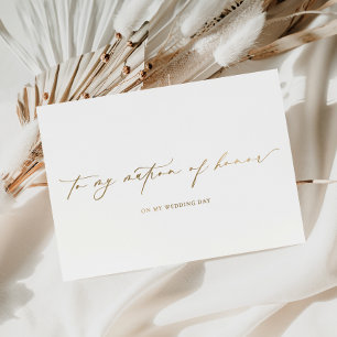 Carte Dorée Ellesmere À Mon Chef D'Honneur Le Jour Du Mariage