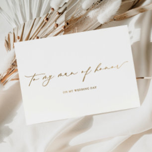 Carte Dorée Ellesmere À Mon Homme D'Honneur Le Jour Du Mariage