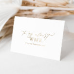 Carte Dorée Ellesmere À Mon Jour De Mariage Presque Femme<br><div class="desc">La carte de mariage Ellesmere présente un design minimaliste moderne sur un arrière - plan blanc pour un look propre et simple. L'en-tête de script est une image qui ne peut pas être modifiée. Tous les autres textes sont entièrement modifiables. Pour une personnalisation plus avancée de cette conception, il suffit...</div>