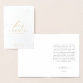 Carte Dorée Ellesmere Sa Promesse Vows Livre Mariage (Affichage)