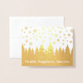 Carte Dorée Employé de Noël de vacances d'hiver non offensif (Devant avec enveloppe)