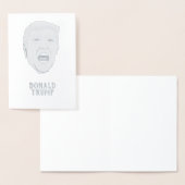 CARTE DORÉE EN COLÈRE DONALD TRUMP PERSONNALISÉ (Affichage)