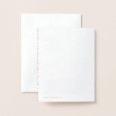 Carte Dorée Ensemble de dossiers abstraits roses pour le burea (Derrière avec enveloppe)