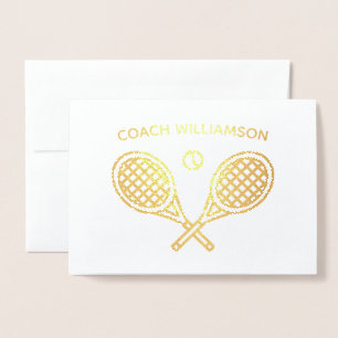 Carte Dorée entraîneur de tennis Merci