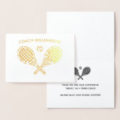 Carte Dorée entraîneur de tennis Merci (Affichage)