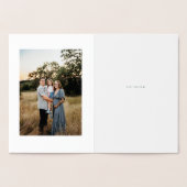 Carte Dorée Envoi d'amour design floral avec photo à l'intérie (Intérieur)